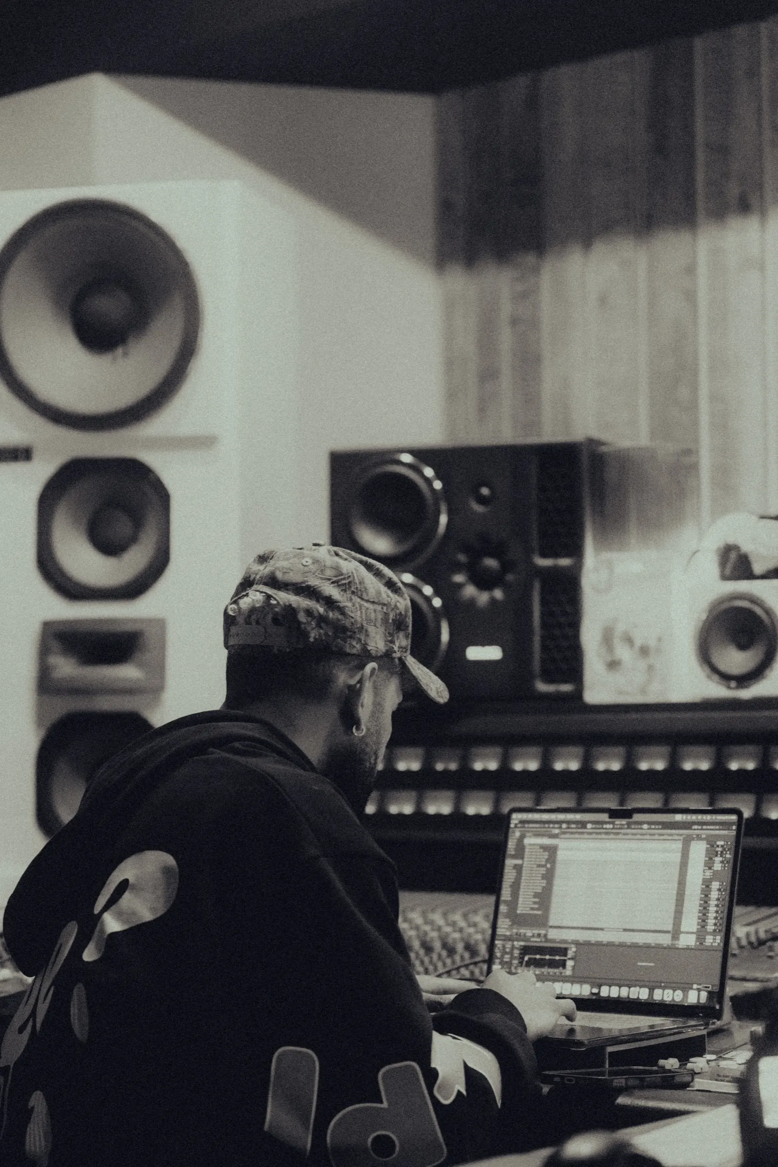 A producer at the console at Magnolia Park